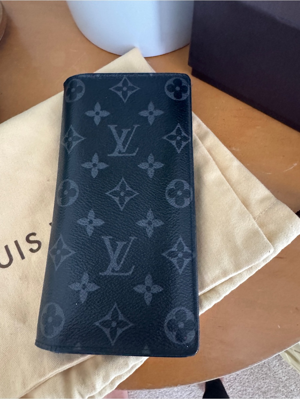 Louis Vuitton Monogram Eclipse Brazza wallet